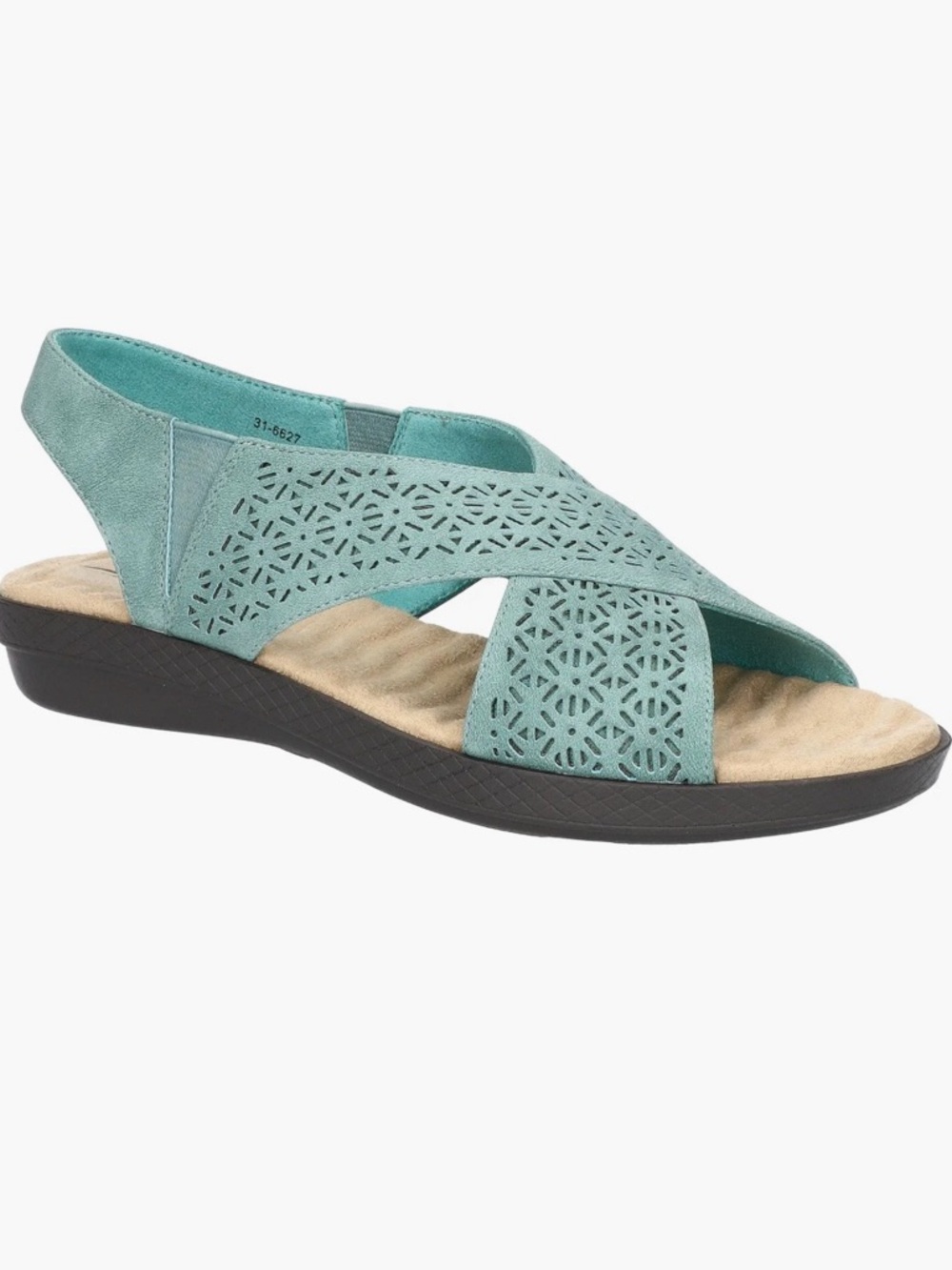 Comfort Wave By Easy Street Claudia Wedge  Slingback Sandals 8 1/2 NEW